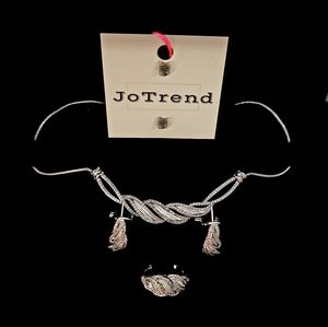 .50 CTW Diamonds Silver Plated Jewelry Set